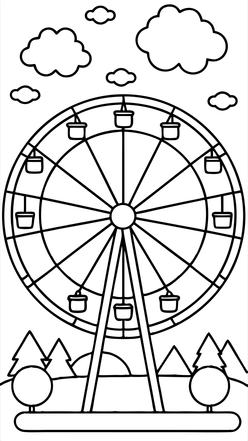 coloriage de roue ferris